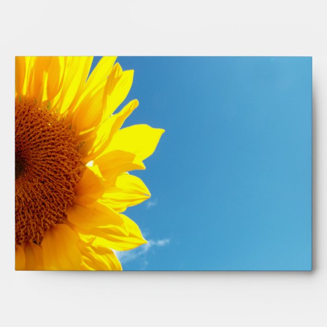 Summer Blue Sky with Yellow Sunflower Envelopes (Front)