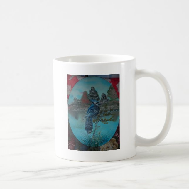 summer bluejay coffee mug (Right)