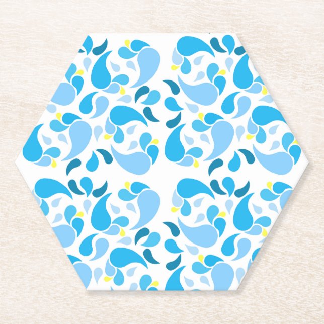 Summer Blues Paper Coaster (Front)