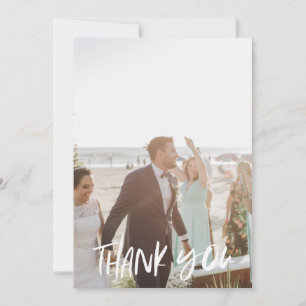 Summer Blues Wedding Photo Thank You Cards