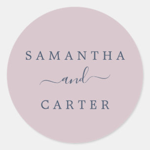 Summer Blush and Navy Wedding Envelope Seals