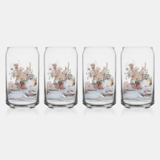 Summer Bohemian Tablescape - Light Can Glass