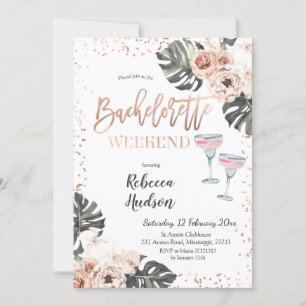 Summer Boho Bachelorette Weekend Itinerary Invitation