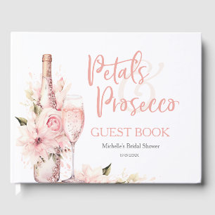 Summer Boho Petals and Prosecco Guest Book