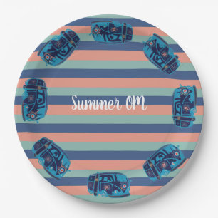 Summer Boho Van Paper Plates