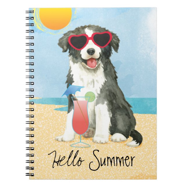 Summer Border Collie Notebook (Front)