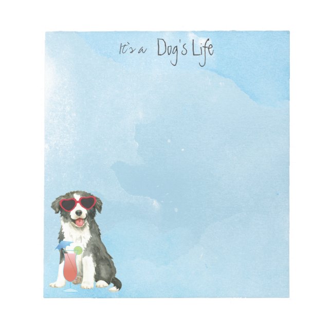 Summer Border Collie Notepad (Front)