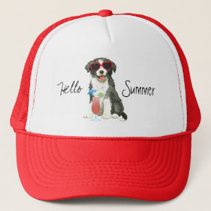 Summer Border Collie Trucker Hat