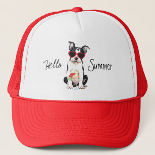 Summer Boston Terrier Trucker Hat