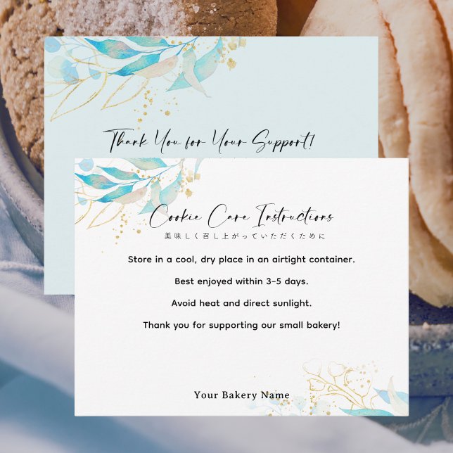 Summer Botanical Farmers Market Cookie Care Thank You Card (Creator Uploaded)