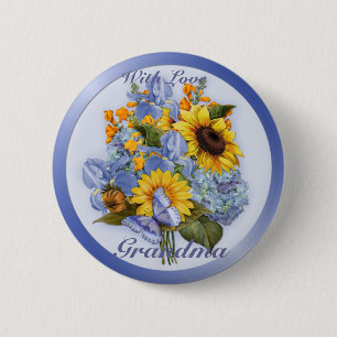 Summer Bouquet - Grandma 6 Cm Round Badge