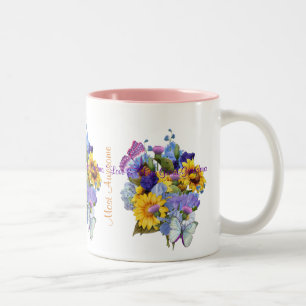 Summer Bouquet - Great Grandma Two-Tone Coffee Mug