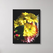 'Summer Bouquet in Sunlight' Wrapped Canvas Print
