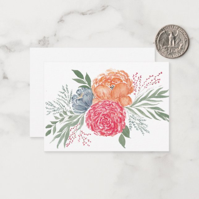 Summer Bouquet Note Card (Front/Back In Situ)
