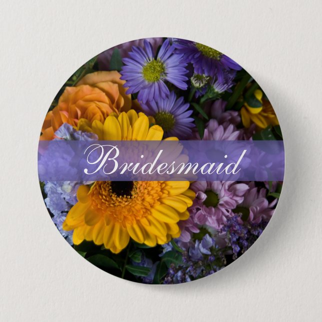 Summer Bouquet • Wedding Button (Front)