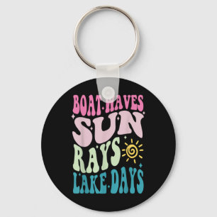 Summer Break Boat Wave Sun Rays Aint Nothing Like Key Ring