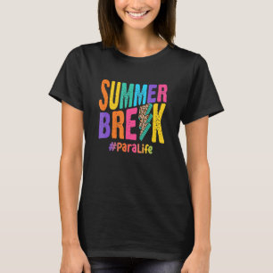 Summer Break Para Life Leopard Summer Vibes Beach T-Shirt