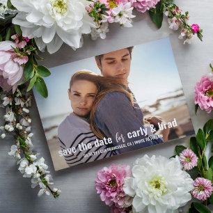 Summer Break Photo Wedding Save the Date Postcard