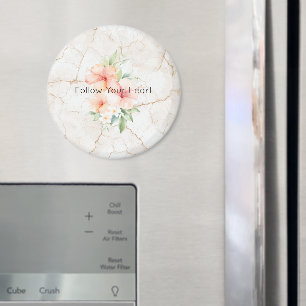 Summer Breeze Blush Peach Hibiscus Magnet