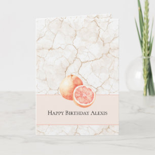 Summer Breeze Grapefruit Birthday Card