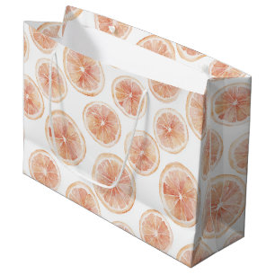 Summer Breeze Grapefruit Peach Birthday Large Gift Bag