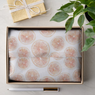 Summer Breeze Grapefruit Peach Bridal Shower Tissue Paper