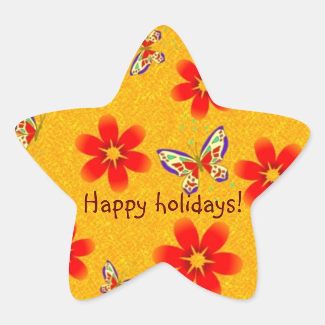 Summer breeze! star sticker (Front)