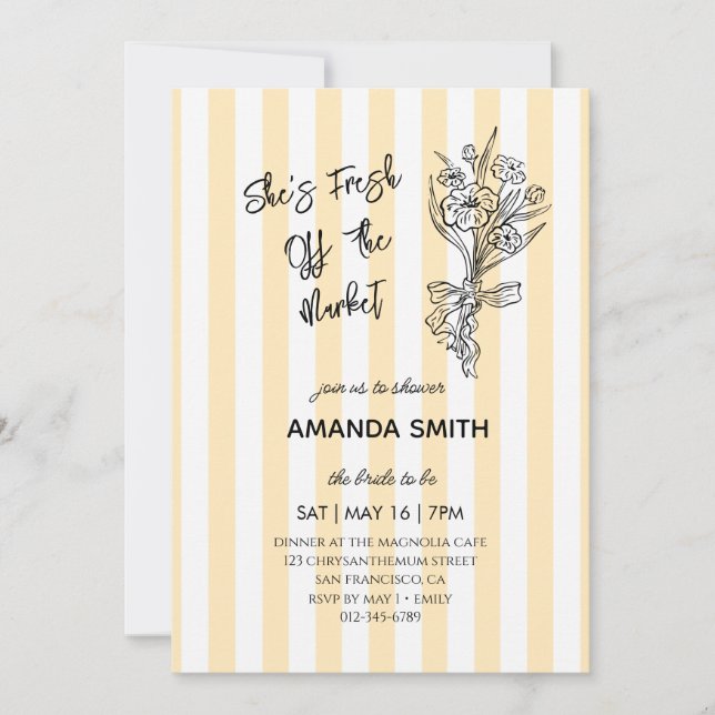 Summer Bridal Shower Invitation (Front)