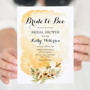 Summer Bride to Bee Bridal Shower Invitation