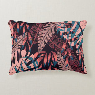 Summer bright seamless background with colorful tr decorative cushion