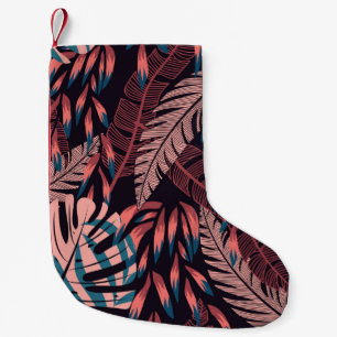 Summer bright seamless background with colorful tr small christmas stocking