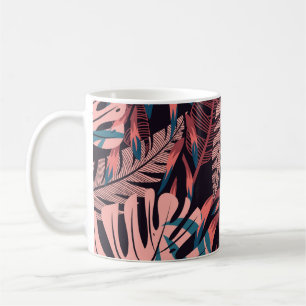 Summer bright seamless background with colourful t coffee mug