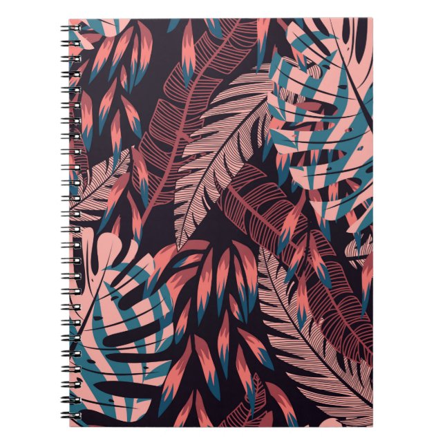 Summer bright seamless background with colourful t notebook (Front)