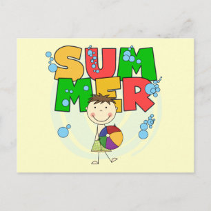 SUMMER - Brunette Boy T-shirts and Gifts Postcard