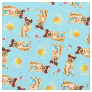 Summer Brussels Griffon Fabric