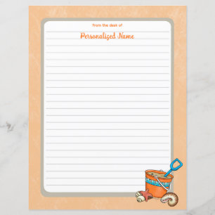 Summer Bucket List Lined Paper Sheet