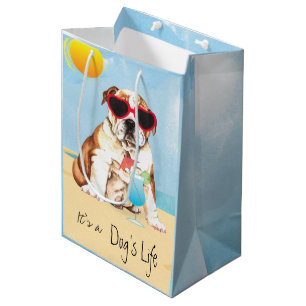 Summer Bulldog Medium Gift Bag