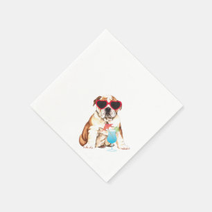 Summer Bulldog Napkin