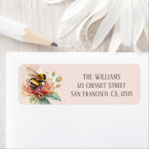 Summer Bumblebee Flowers  Return Address