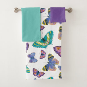 Summer Butterflies Bath Towel Set