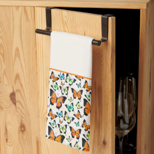 Summer butterflies kitchen towel