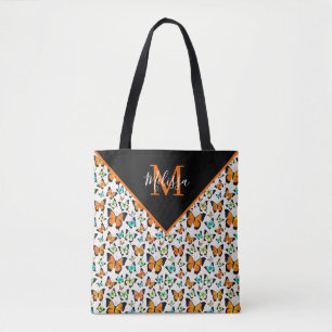 Summer butterflies personalised tote bag