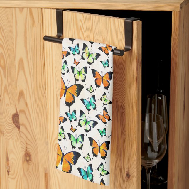 Summer butterflies  tea towel (Thirds Fold)