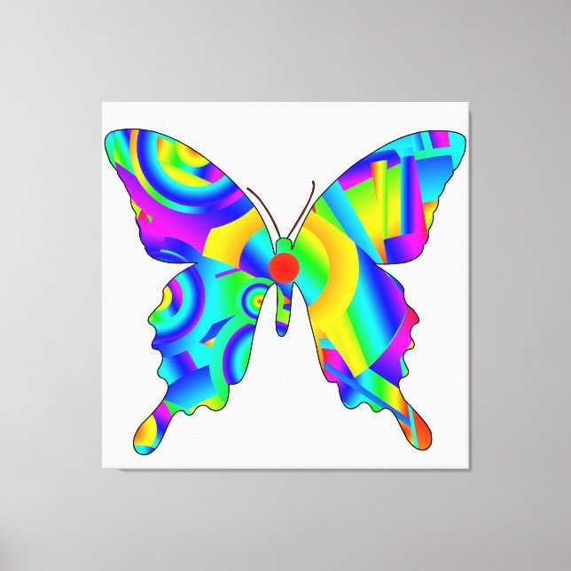 Summer Butterfly Stretched Canvas Print (Front)