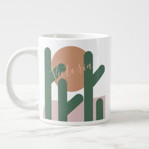 Summer Cactus Desert Sunset Name Coffee Mug