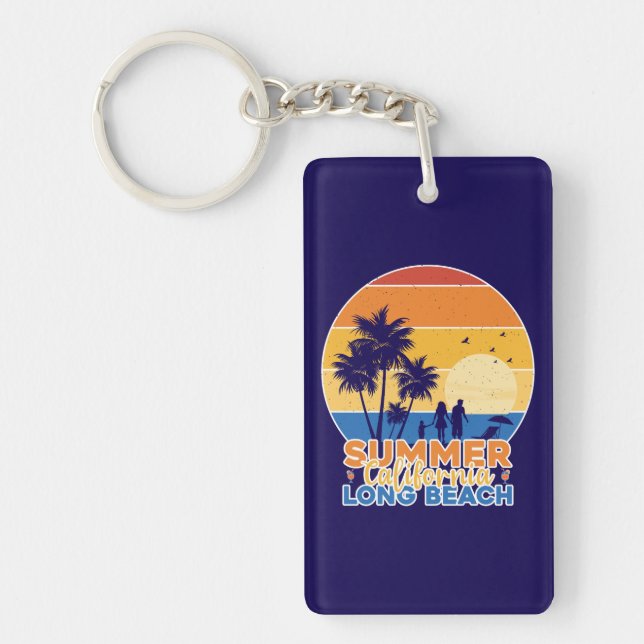 Summer California Long Beach-66594 Key Ring (Front)
