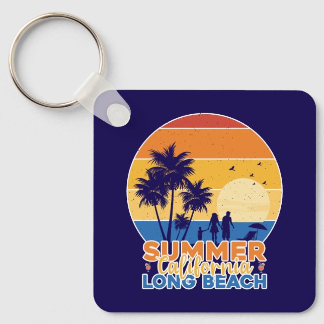 Summer California Long Beach-66594 Key Ring (Front)