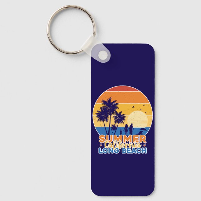 Summer California Long Beach-66594 Key Ring (Front)