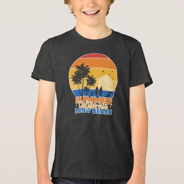 Summer California Long Beach-66594 Tri-Blend Shirt (Front)