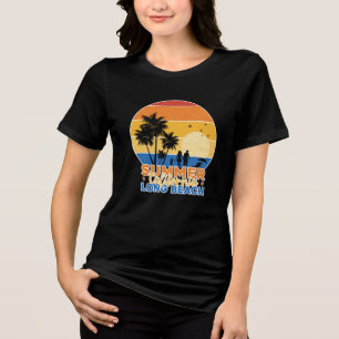 Summer California Long Beach-66594 Tri-Blend Shirt